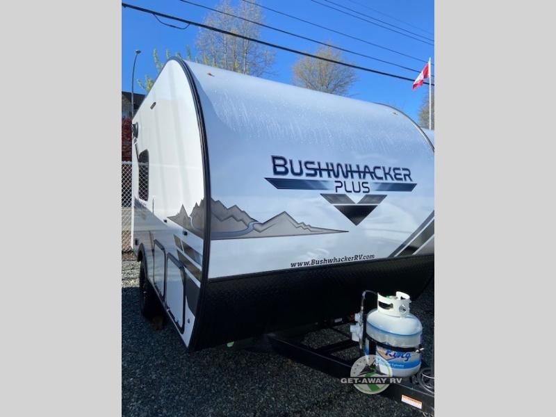 Braxton Creek Bushwhacker Plus 15 RE teardrop trailer on the dealer lot